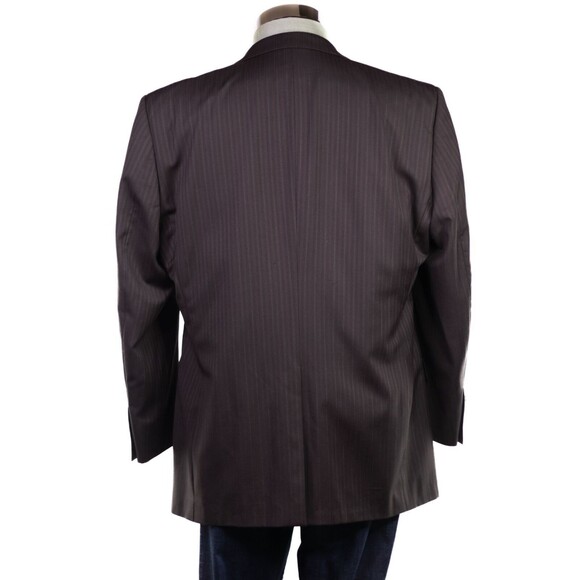 mens Brown Striped JOSEPH & FEISS blazer jacket sport suit coat classic fit 44R - Picture 3 of 11